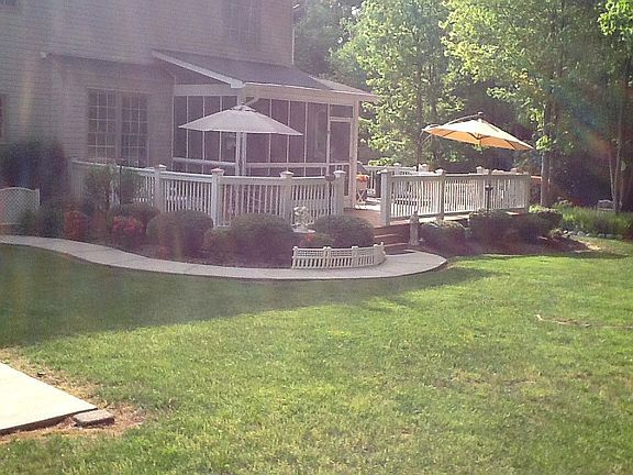 18' x 36' deck, screened-in 