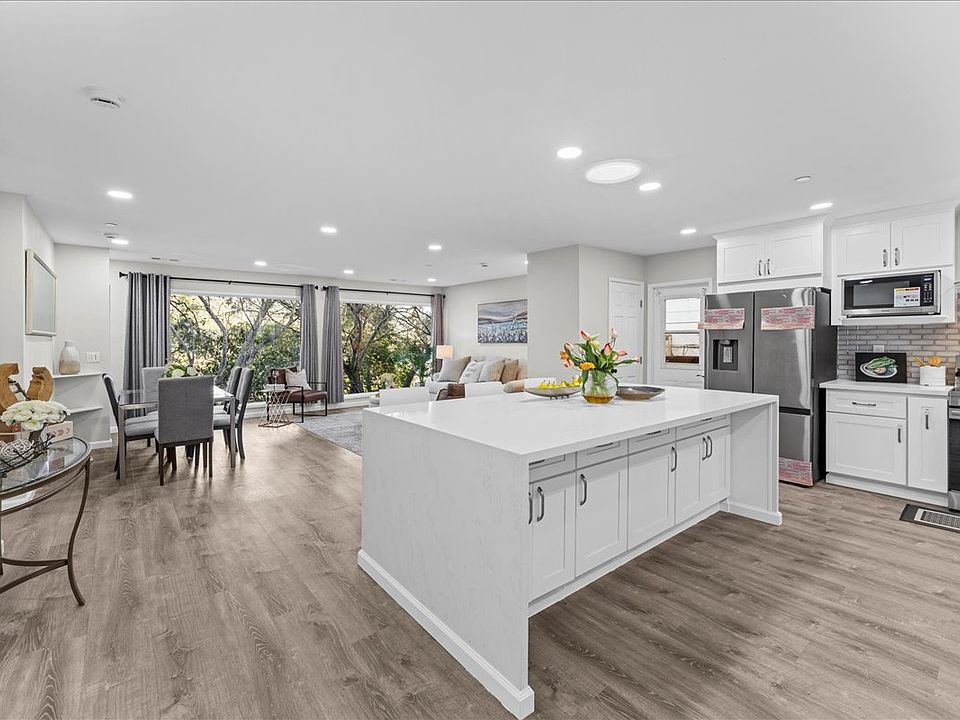 Open concept kitchen and living room
