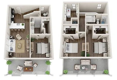 Floor plan 3 Bed Cactus Twin
