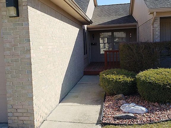Private entrance and deck.