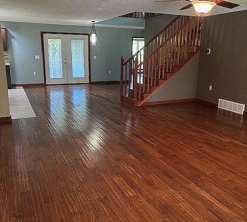 Open living dining area