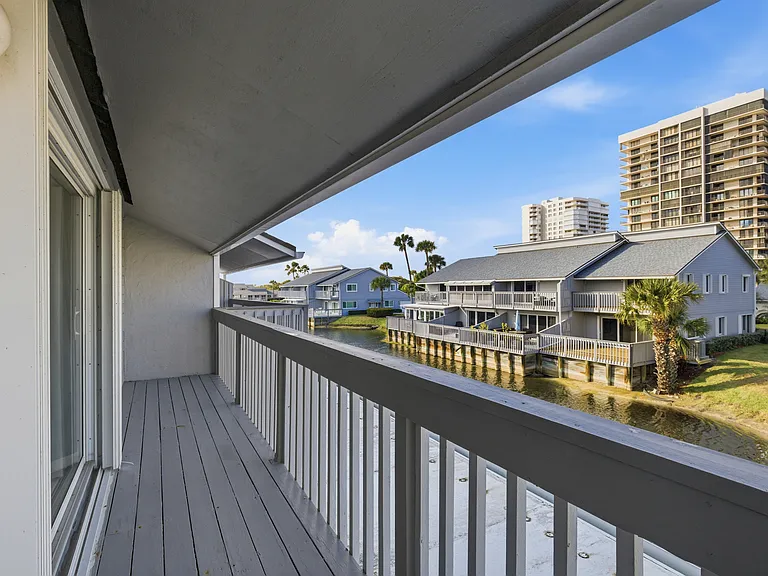 Large Master balcony with water views