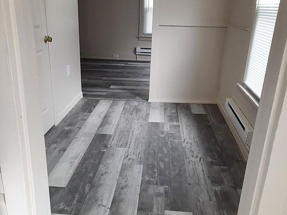 Dining area looking into living room