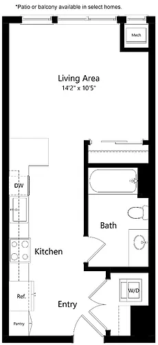 Floor plan S1 Studio