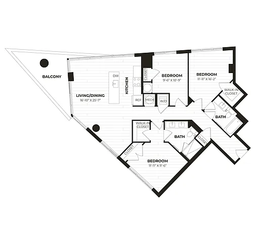 Floor plan 3 Bed/2 Bath-U06-9