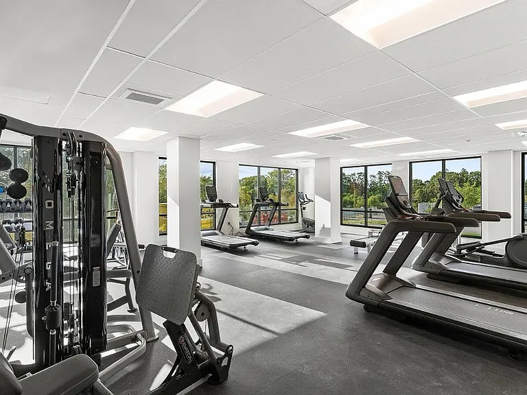 Fitness Center with Treadmill, Rower, Elliptical, Weights, Bicycle, & more!