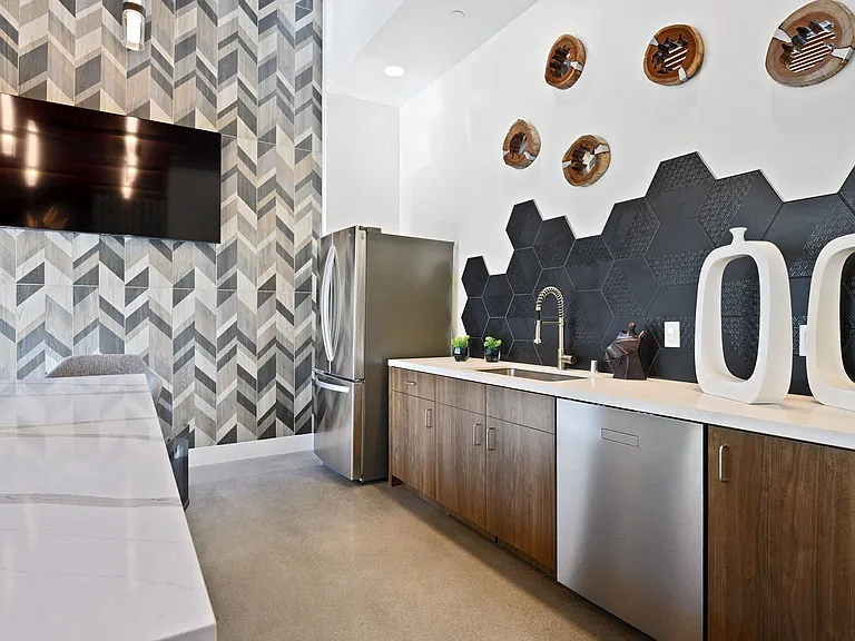 Our resident clubroom features an upgraded community kitchen