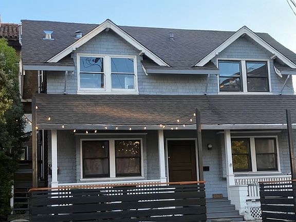 Front of house, new paint and fence