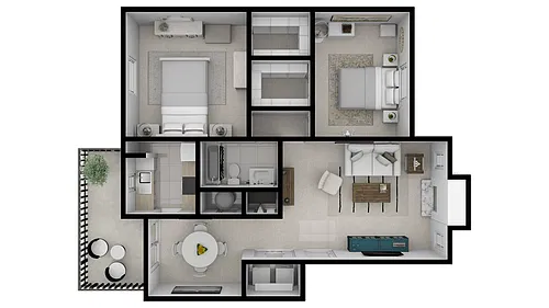 Floor plan Pines Road 2 Bed (B2)