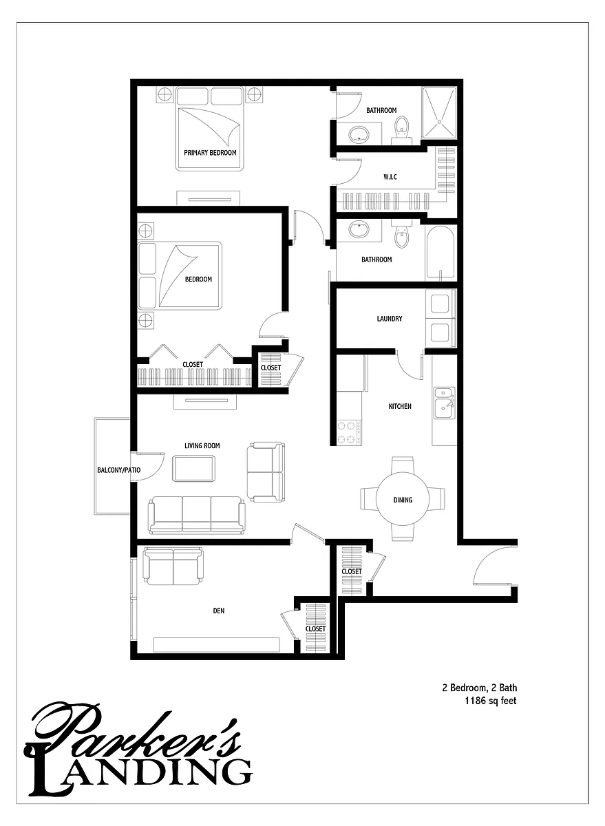 Floor plan 3 Bed 2 Bath