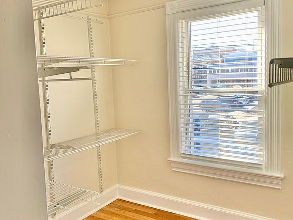 Storage closet with shelving