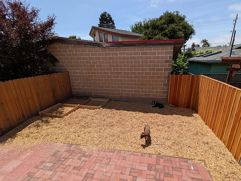 Backyard with Brick Patio