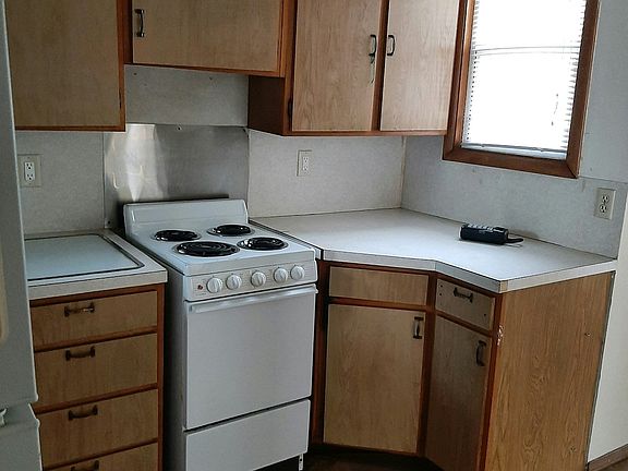 Kitchen stove and cabinets