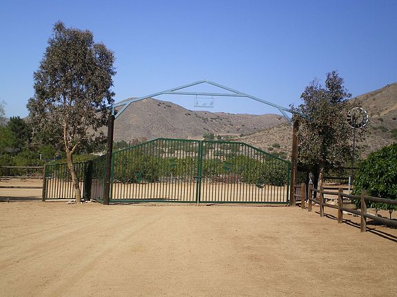 Inside view of 25' wide gates