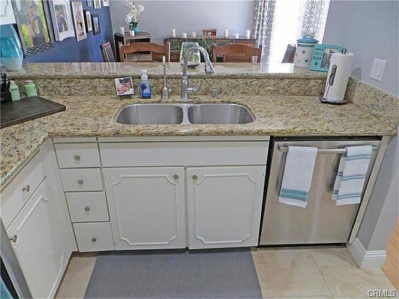Kitchen overlooking dining area