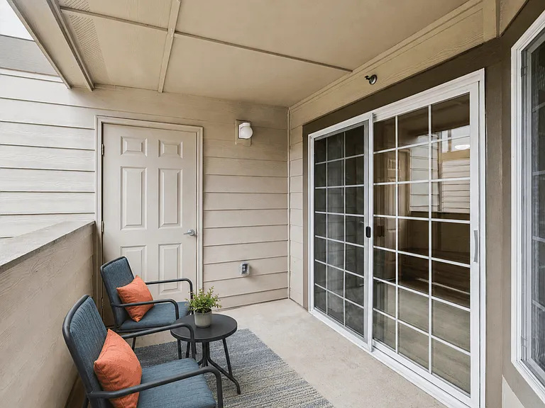 Your own covered outdoor space for coffee, conversation, or fresh air.
