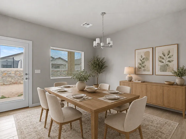 Virtually Staged Dining Area