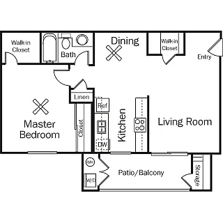 Floor plan 1x1A