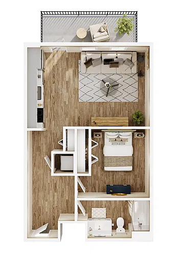 Floor plan The Jasmine 1x1