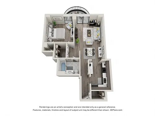 Floor plan 1 Bedroom 03 20