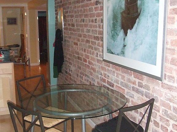 Seating area in kitchen.