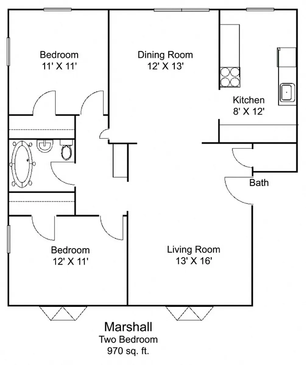 Floor plan Marshall