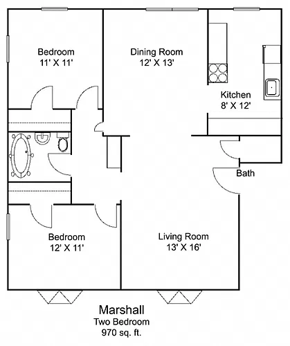 Floor plan Marshall