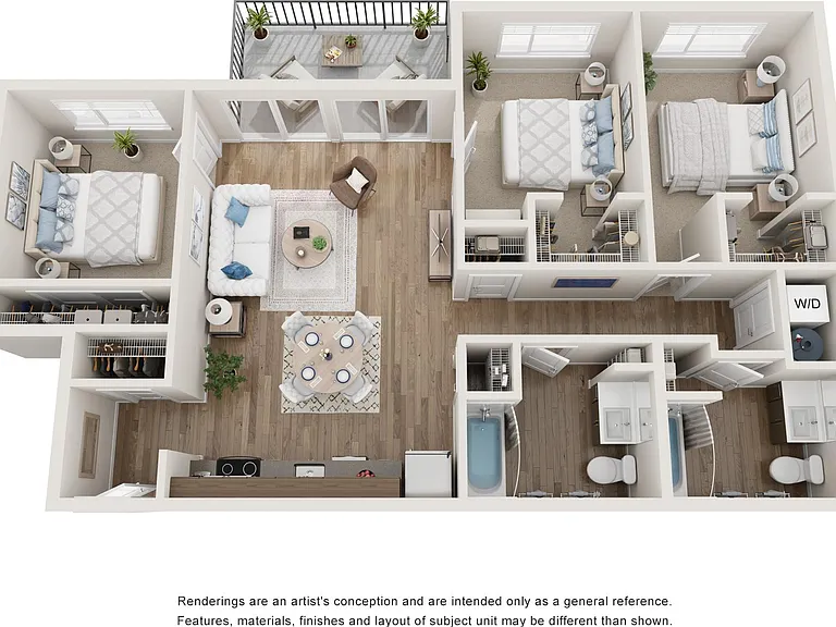 Three bedroom two bath with entry
