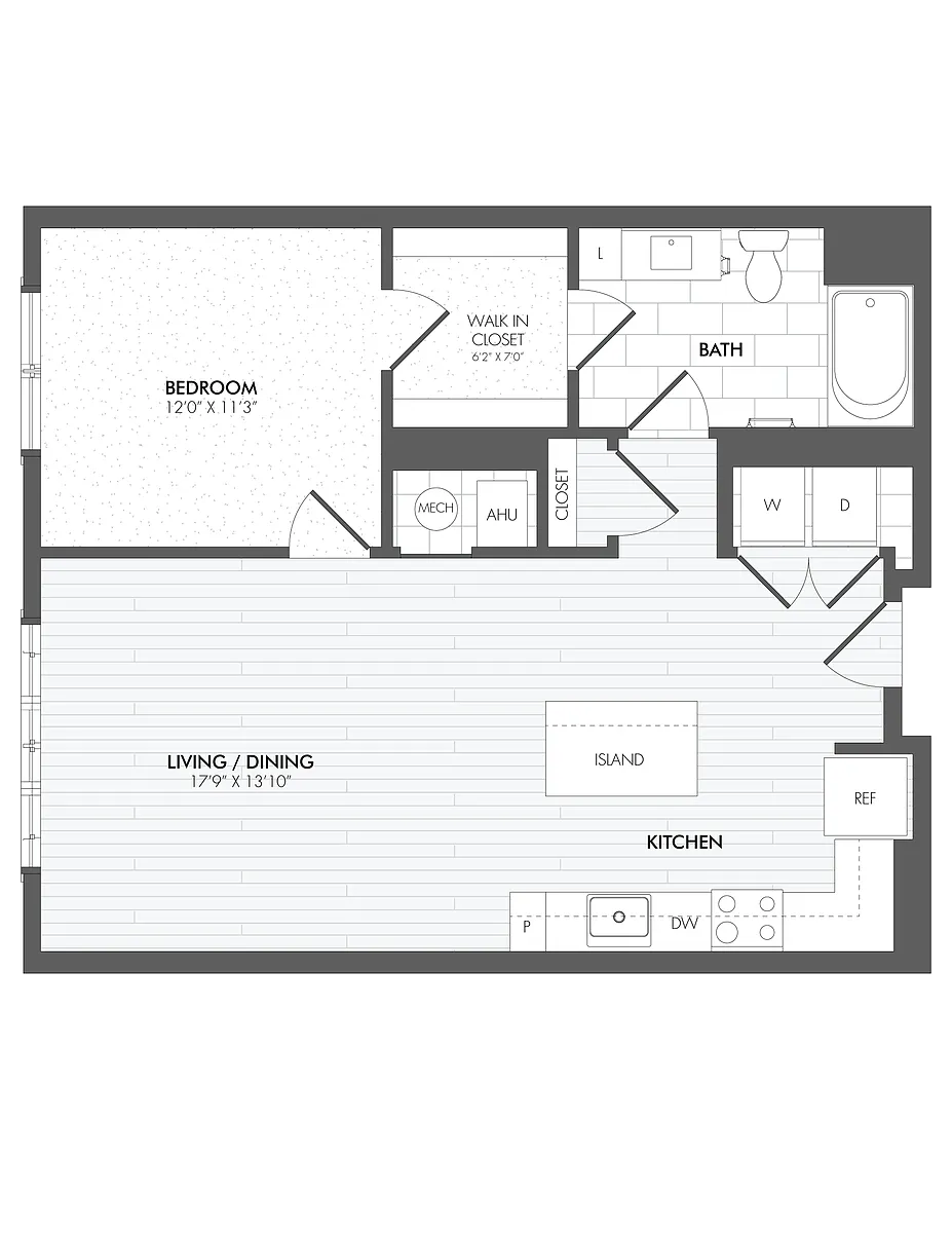 Floor plan 1 Bed/1 Bath-A11