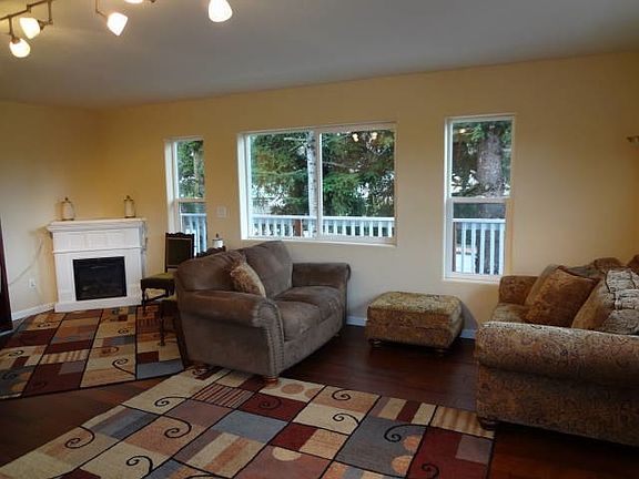 Living room which takes all of second floor