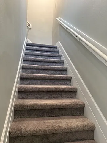 view from bottom of stairs landing