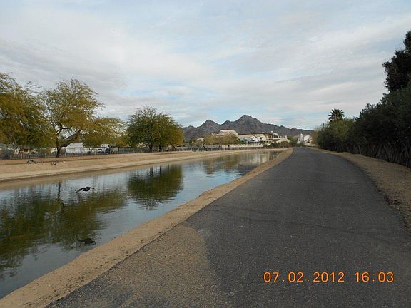 Next to Canal system looking South-Biking-Walking