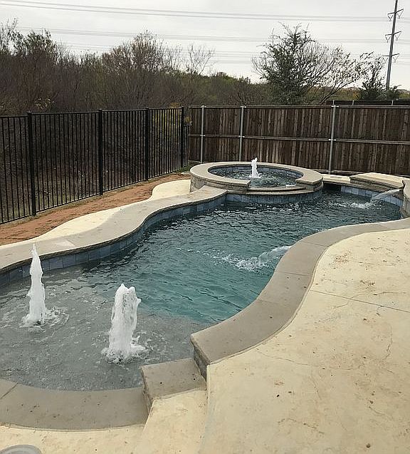 Heated pool and spa