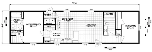 Floor plan 2 Bed 2 Bath