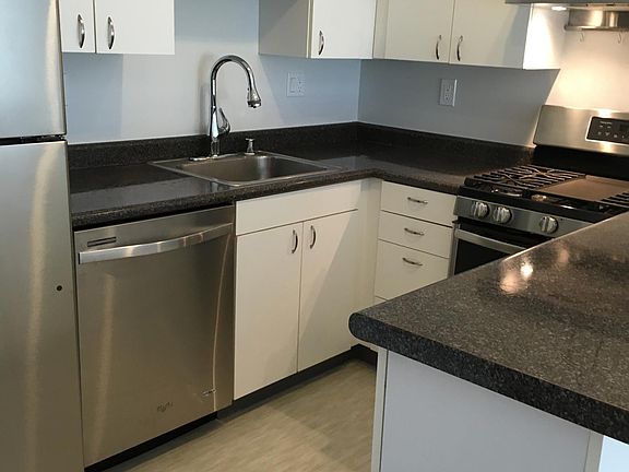 Galley kitchen with good storage