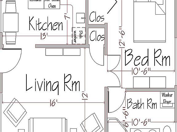 1 bed width shortened here
