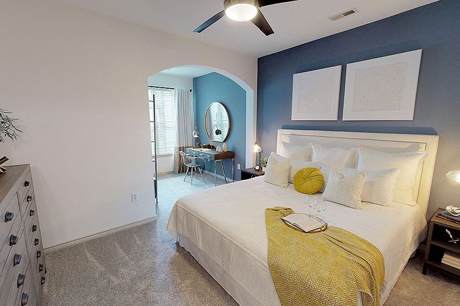 Bedrooms fit king-size bed and offer a sunroom