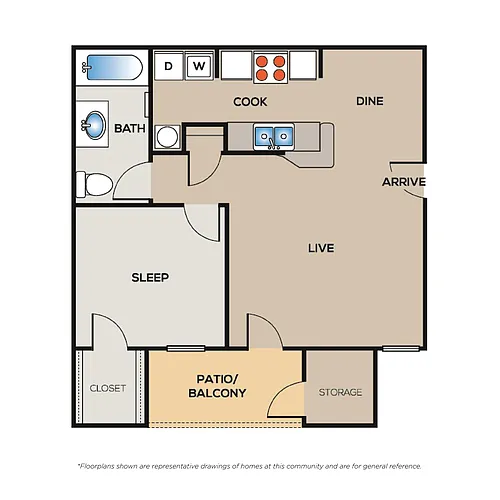 Floor plan One Bedroom