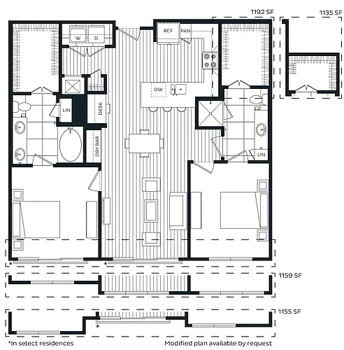 Floor plan 2 Bed/2 Bath-I