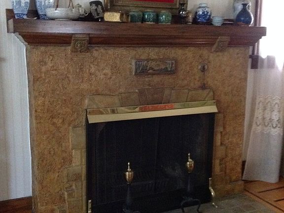 Living room fireplace