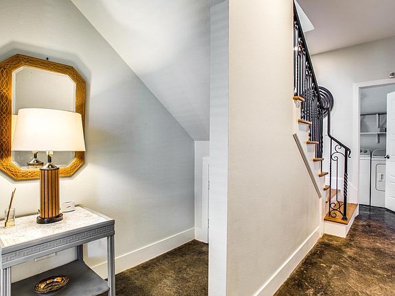 entry with stained concrete
