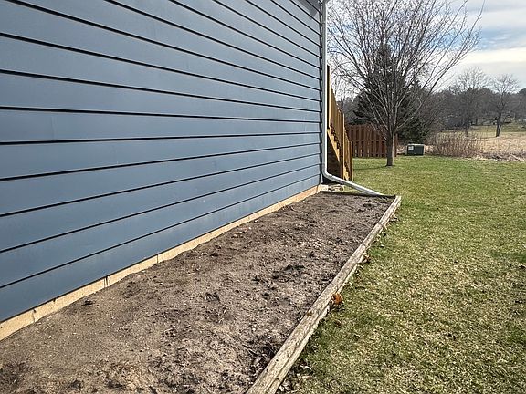 Garden space on southwest side of property
