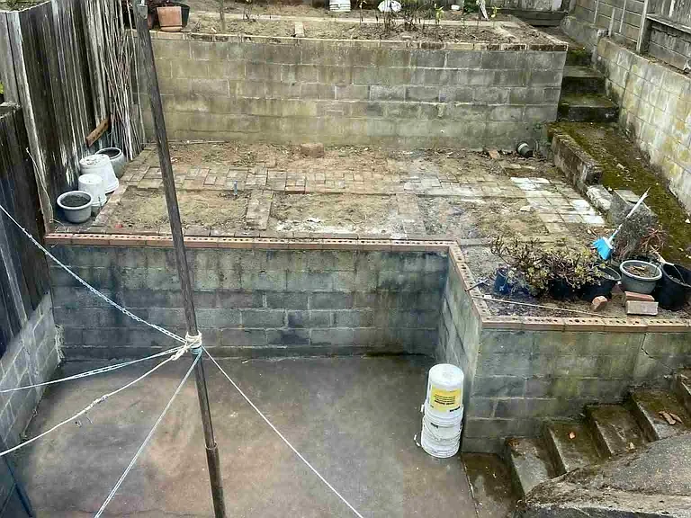 Spacious backyard