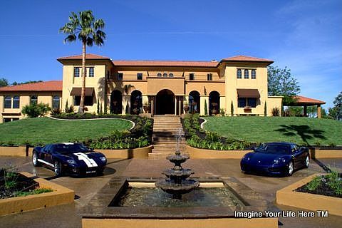 Front of Home with loads of parking for guests, safe and secure behind gates