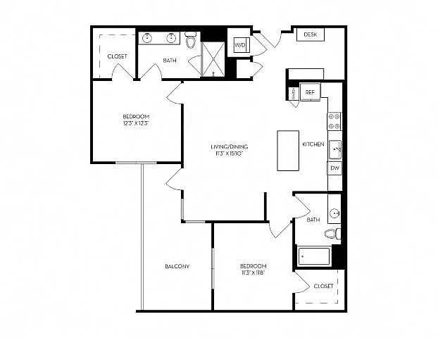 Floor plan 2X2 - H3-L