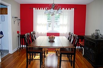 Dining room is open to living room