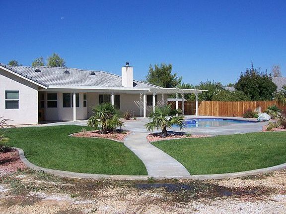 Backyard with salt water pool 