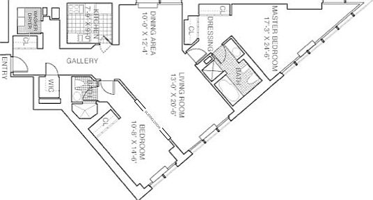 2nd image of 146 W 57th St APT 61A