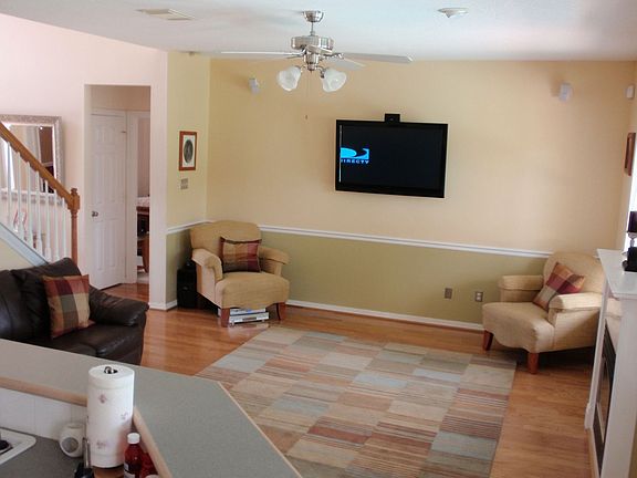 Family Room with hard wood floors installed in 2008