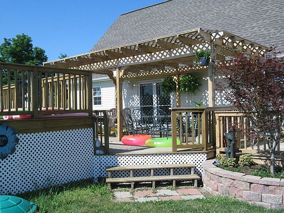 pergola and 2 other decks 